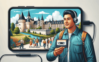 Vue de Besançon : centre historique, Doubs, citadelle Vauban, bateau de croisière touristique en navigation.